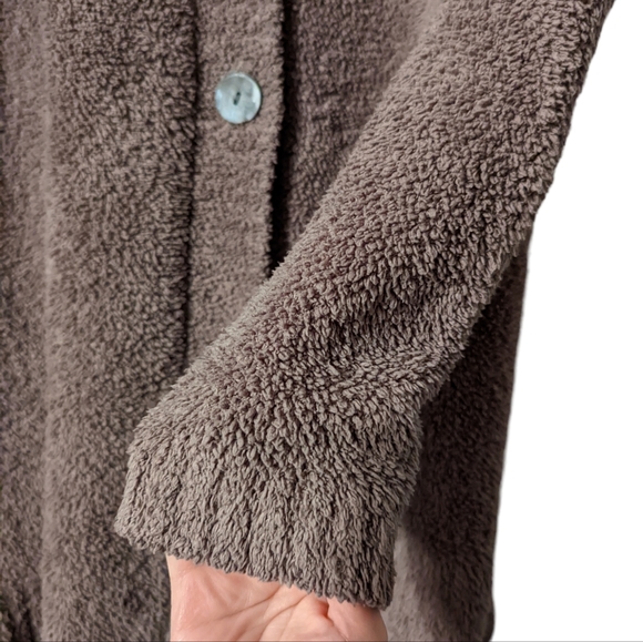 Soft Surroundings Cozy Button Front Long Line Collared Long Sleeve Cardigan - Picture 4 of 8